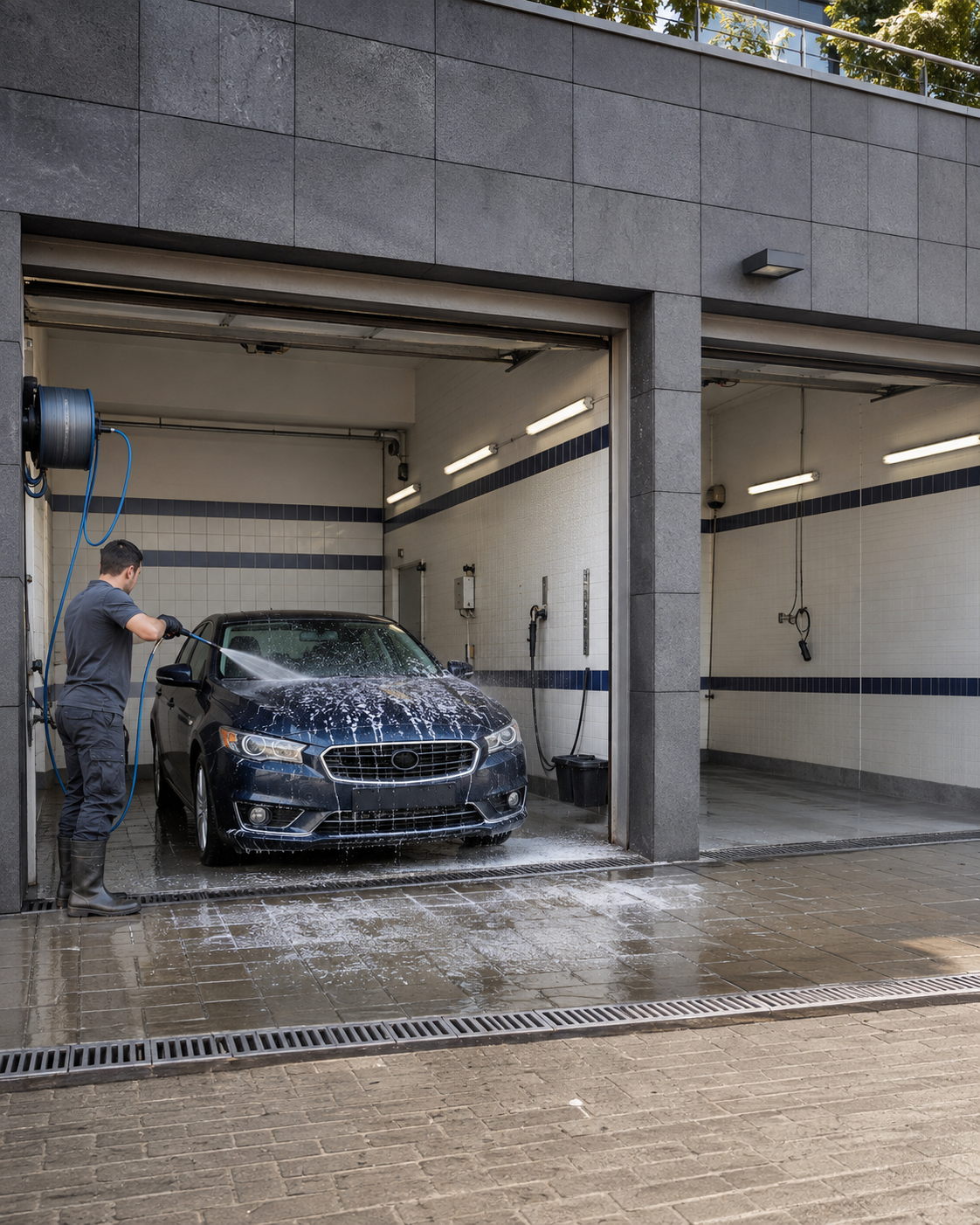 Двухбоксовая ручная автомойка
